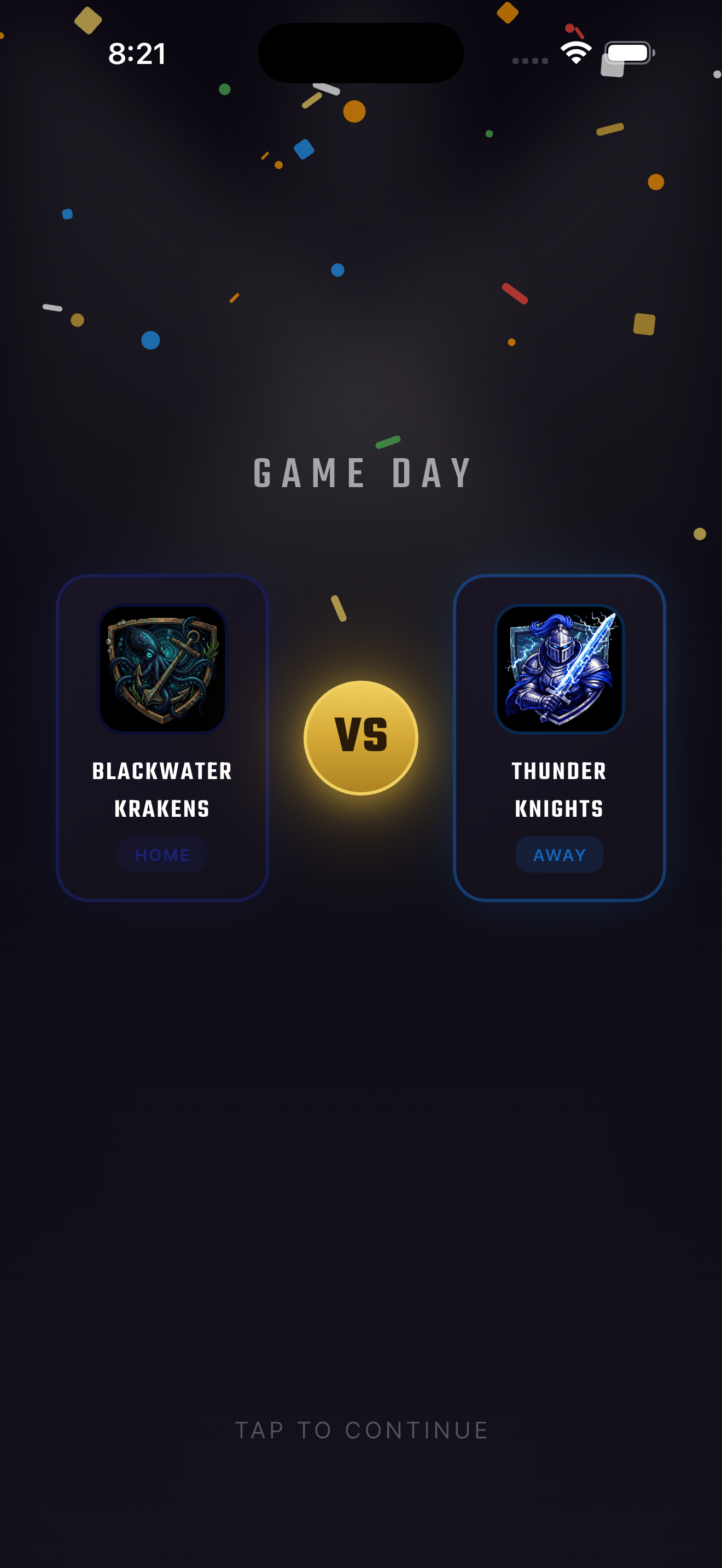 Coach selection screen